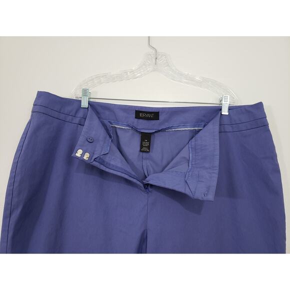 (Ma) Y2K Lane Bryant Woman Womens Plus Pants size 28 Capri Stretch Flare Lilac - Picture 5 of 6